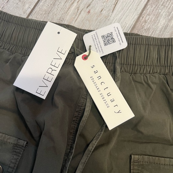 Evereve Dark Green cargo skirt with drawstring casual comfort - Picture 5 of 10